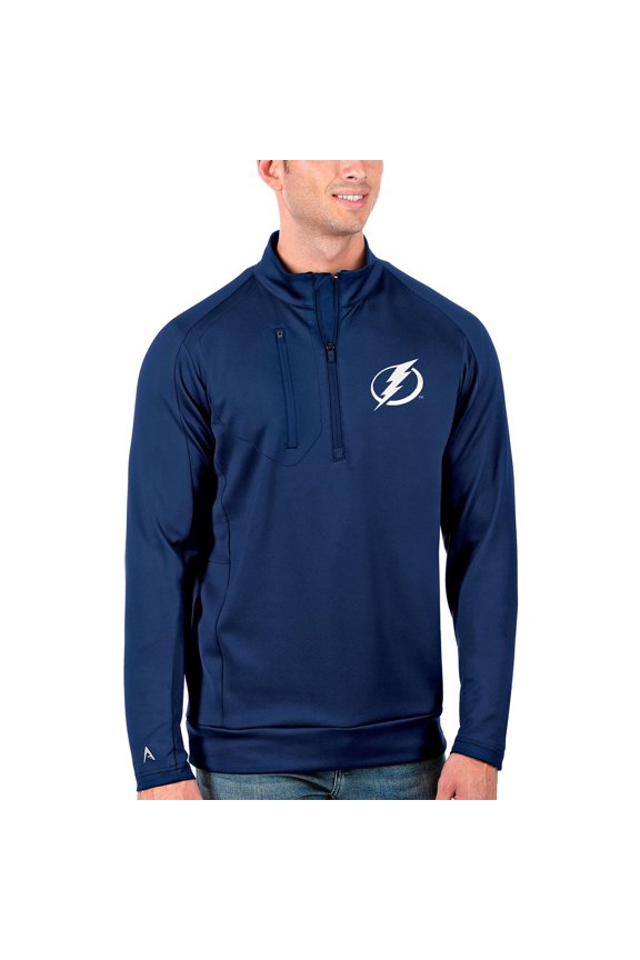 Men's Antigua Royal Tampa Bay Lightning Generation Quarter-Zip Pullover Jacket