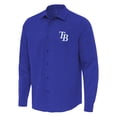 thumbnail image 1 of Men's Antigua Royal Tampa Bay Rays Exposure Long Sleeve Button-Up Shirt, 1 of 1