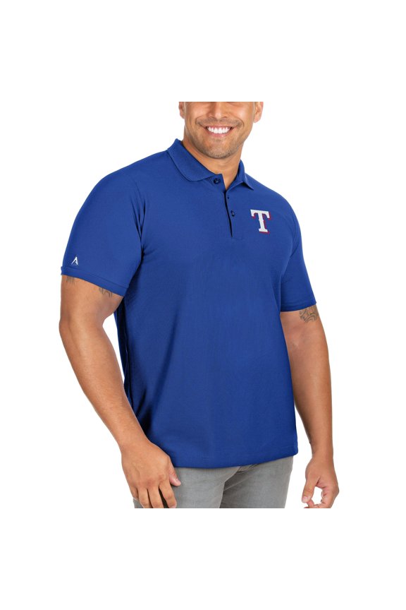 Men's Antigua Royal Texas Rangers Big & Tall Legacy Pique Polo