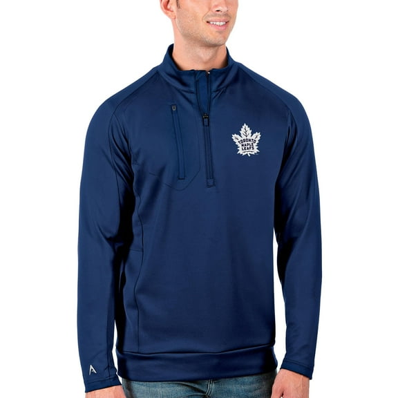 Men's Antigua Royal Toronto Maple Leafs Generation Quarter-Zip Pullover Jacket