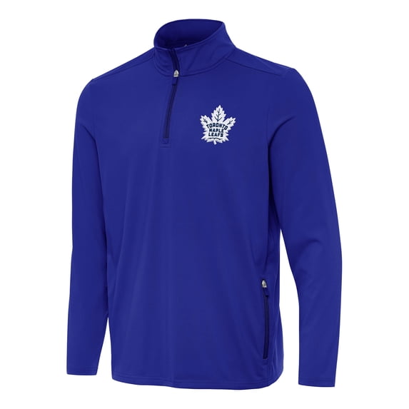 Men's Antigua Royal Toronto Maple Leafs Perilous Quarter-Zip Sweatshirt
