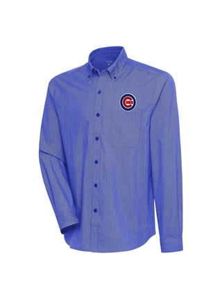 Men's Majestic Royal Chicago Cubs Thermal Crew Long Sleeve T-Shirt