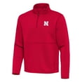 thumbnail image 1 of Men's Antigua Scarlet Nebraska Huskers Twist Quarter-Zip Pullover Jacket, 1 of 1