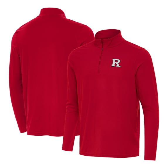 Men's Antigua Scarlet Rutgers Scarlet Knights Intent Quarter-Zip Top