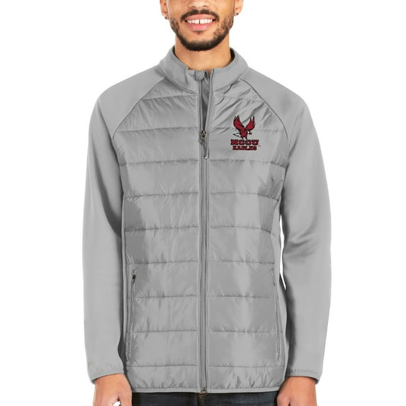 Men's Antigua Silver North Carolina Central Eagles Altitude Full-Zip Jacket
