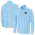 thumbnail image 1 of Men's Antigua Sky Blue New York City FC Bright Quarter-Zip Pullover, 1 of 3
