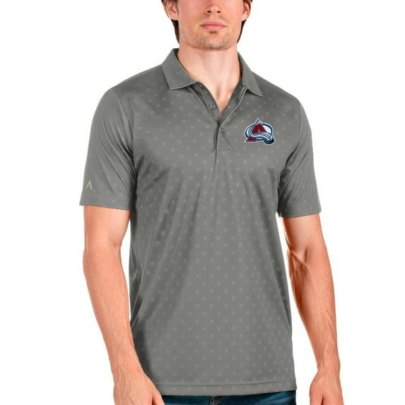 Men's Antigua Steel Colorado Avalanche Spark Polo