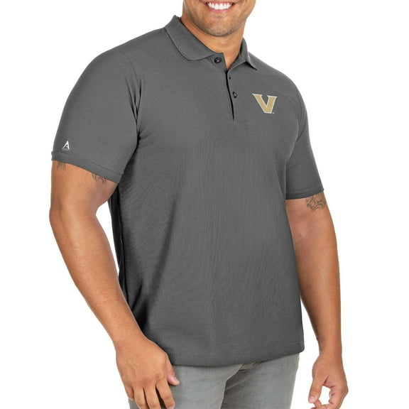 Men's Antigua Steel Vanderbilt Commodores Big & Tall Legacy Pique Polo