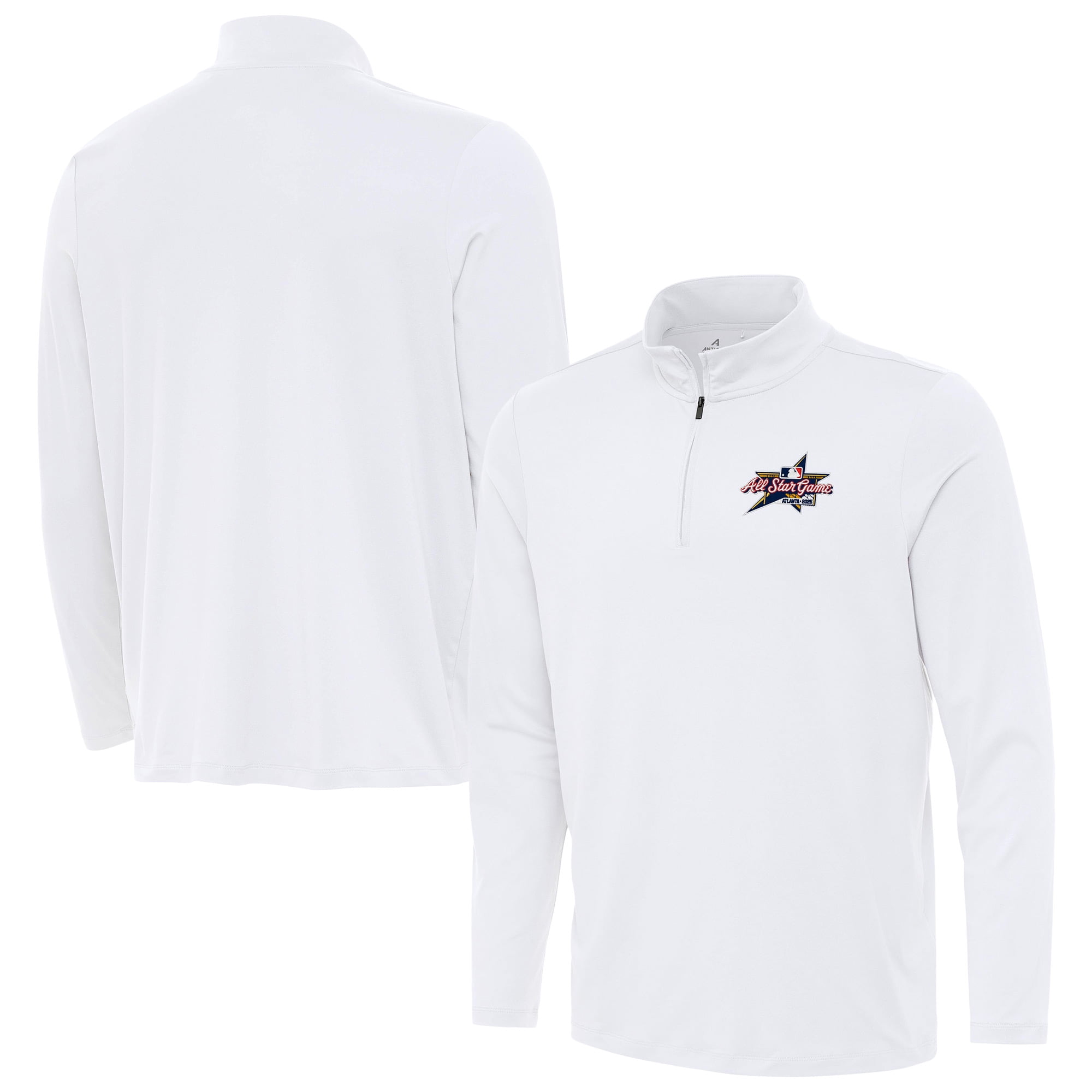 Men's Antigua White 2025 MLB All-Star Game Reprocess Quarter-Zip Top ...