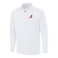 thumbnail image 1 of Men's Antigua White Alabama Crimson Tide Reprocess Quarter-Zip Top, 1 of 1