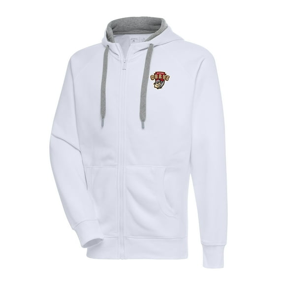 Men's Antigua White Altoona Curve Victory Full-Zip Hoodie
