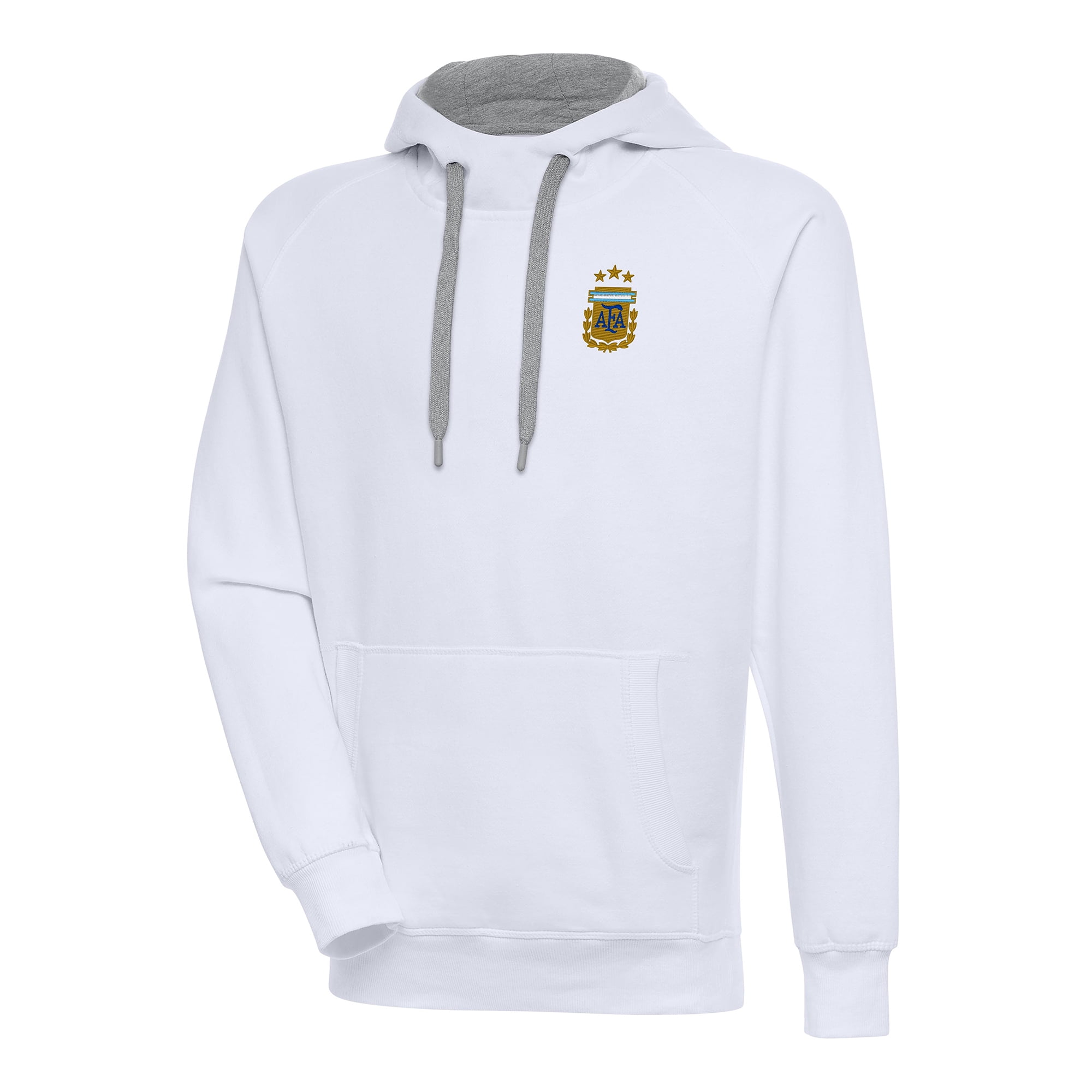 Men's Antigua White Argentina National Team Victory Pullover Hoodie
