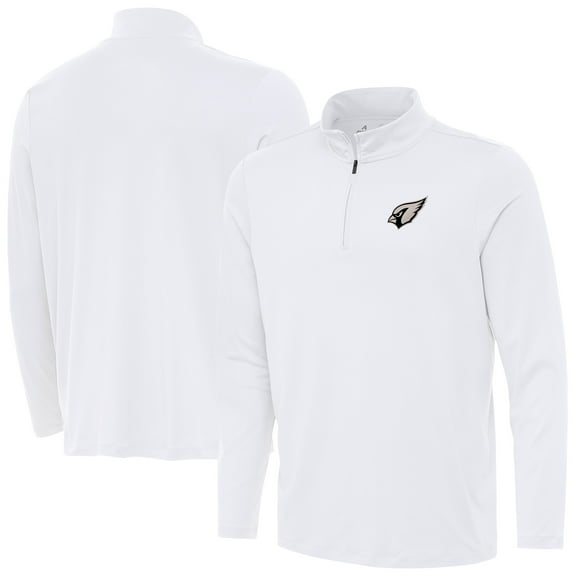 Men's Antigua White Arizona Cardinals Reprocess Quarter-Zip Top