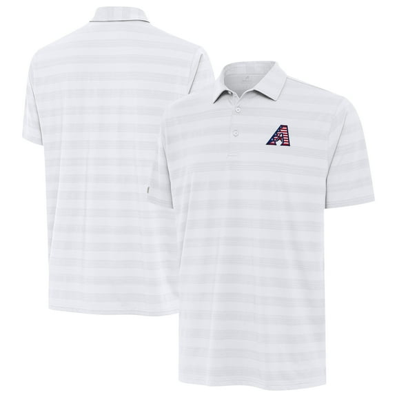 Men's Antigua White Arizona Diamondbacks Tunnel Stars and Stipes Team Logo Polo