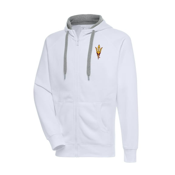 Men's Antigua White Arizona State Sun Devils Big & Tall Victory Full-Zip Hoodie Jacket