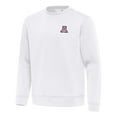 thumbnail image 1 of Men's Antigua White Arizona Wildcats Relevant Lightweight Pullover Sweatshirt, 1 of 1