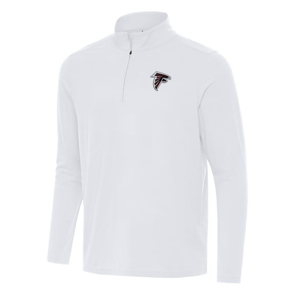 Men's Antigua White Atlanta Falcons Intent Quarter-Zip Pullover Top