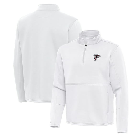 Men's Antigua White Atlanta Falcons Twist Quarter-Zip Pullover Jacket