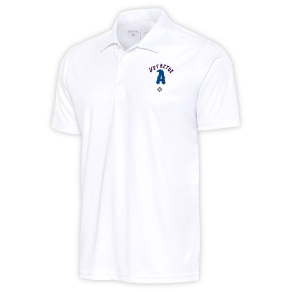 Men's Antigua White Azules de Veracruz Big & Tall Tribute Polo