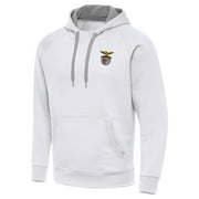 Mens Antigua White Benfica Takeover Raglan Pullover Hoodie