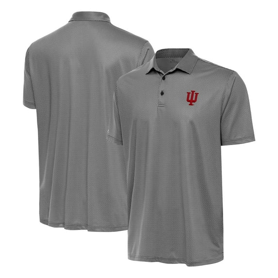 Men's Antigua White/Black Indiana Hoosiers Rings Polo