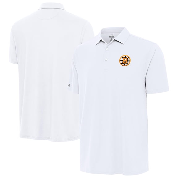 Men's Antigua White Boston Bruins Era Polo