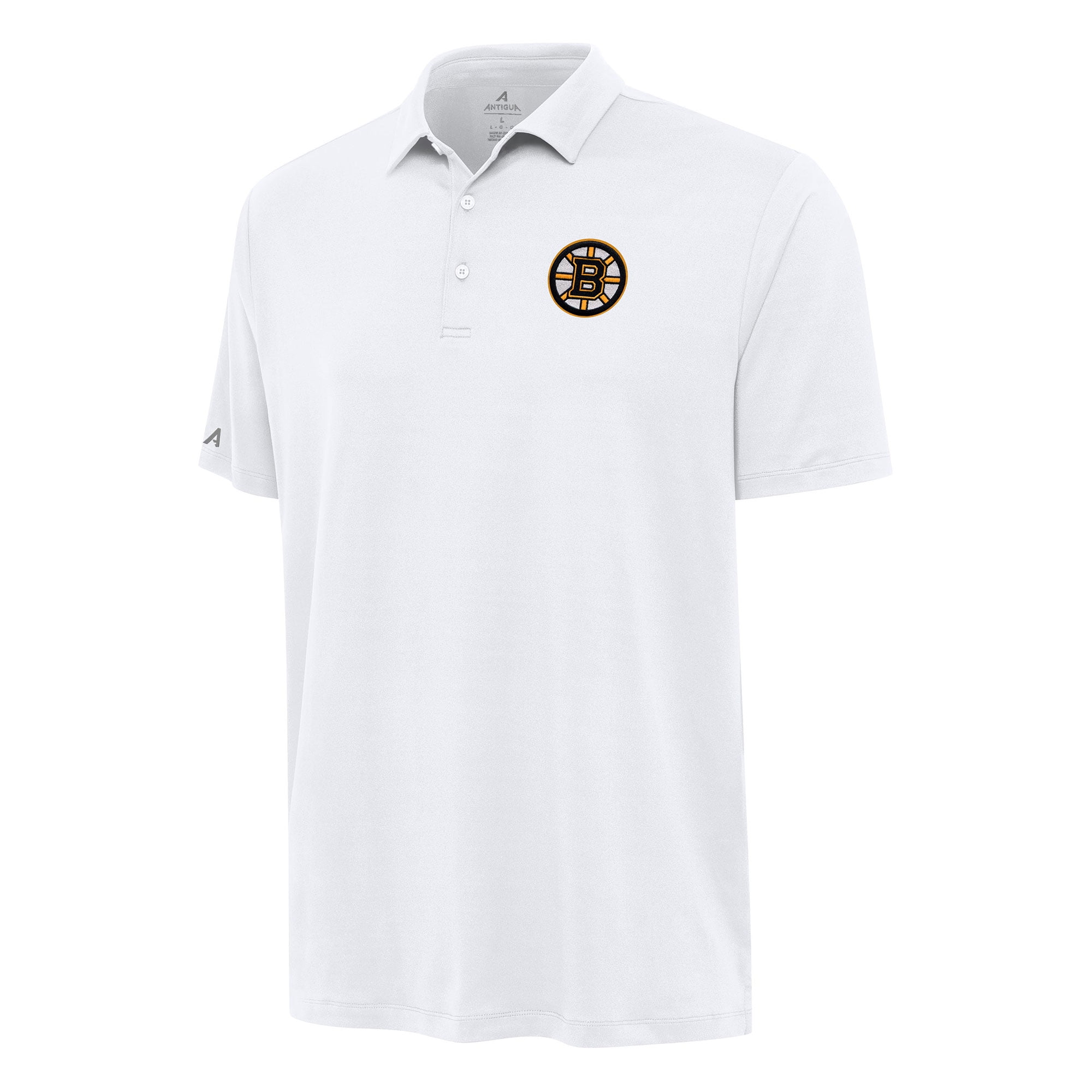 Men's Antigua White Boston Bruins Reprocess Polo
