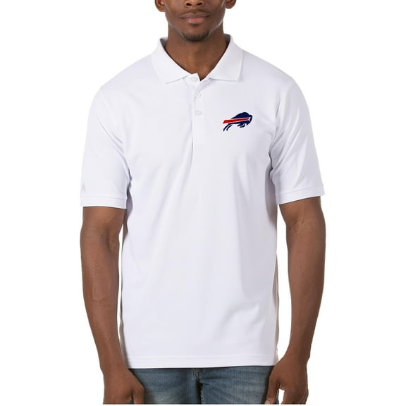 Men's Antigua White Buffalo Bills Legacy Pique Polo