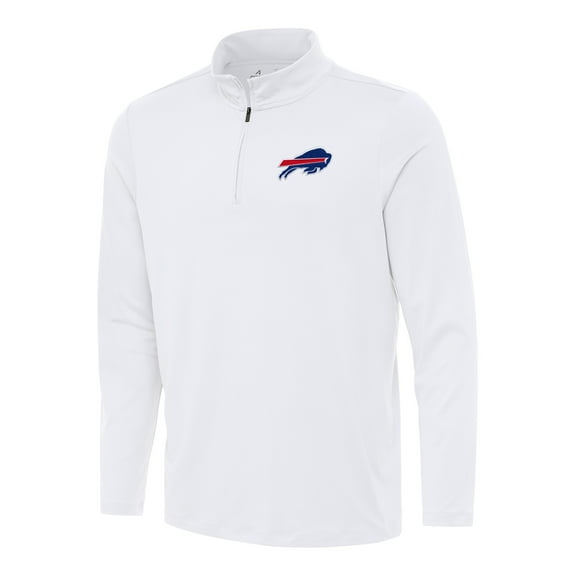 Men's Antigua White Buffalo Bills Reprocess Quarter-Zip Top