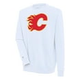 thumbnail image 1 of Men's Antigua  White Calgary Flames Victory Pullover Sweatshirt, 1 of 1