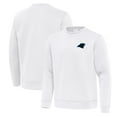 thumbnail image 1 of Men's Antigua White Carolina Panthers Relevant Lightweight Pullover Sweatshirt, 1 of 3