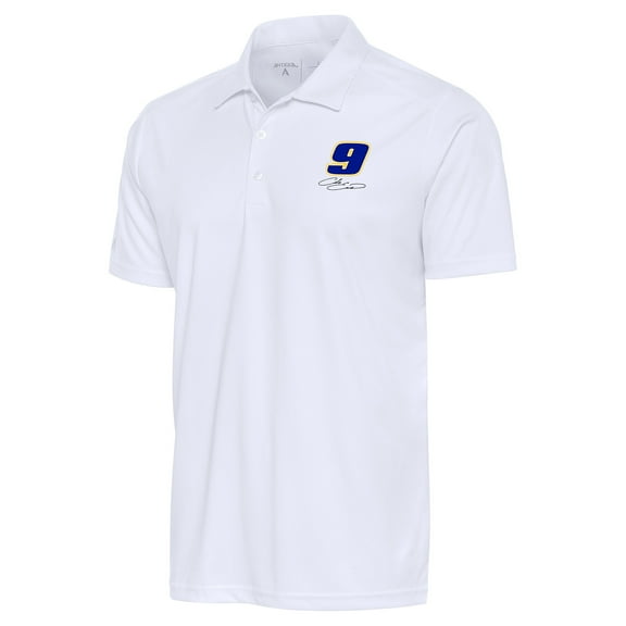 Men's Antigua White Chase Elliott Tribute Polo