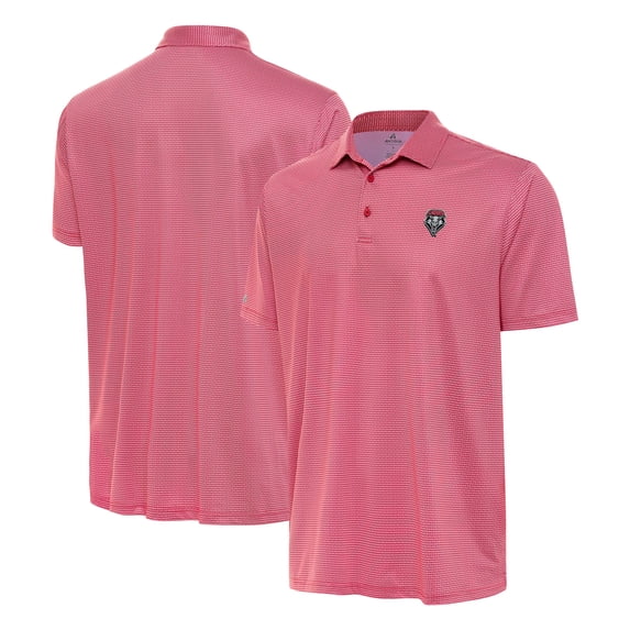 Men's Antigua White/Cherry New Mexico Lobos Rings Polo