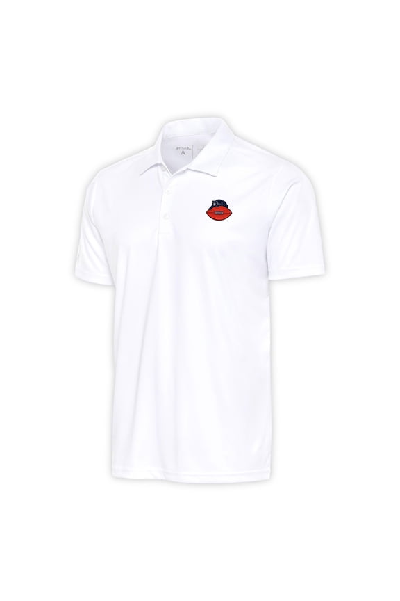 Men's Antigua White Chicago Bears Team Logo Throwback Tribute Polo