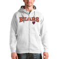 thumbnail image 1 of Men's Antigua White Chicago Bears Wordmark Victory Full-Zip Hoodie, 1 of 1