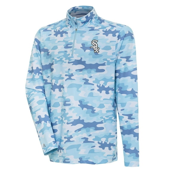 Men's Antigua White Chicago White Sox Discord Quarter-Zip Sweatshirt