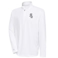 thumbnail image 1 of Men's Antigua White Chicago White Sox Metallic Tribute Quarter-Zip Top, 1 of 1