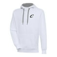 thumbnail image 1 of Men's Antigua White Cleveland Cavaliers Metallic Logo Victory Raglan Pullover Hoodie, 1 of 1