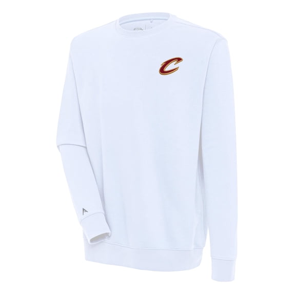 Men's Antigua White Cleveland Cavaliers Victory Pullover Sweatshirt