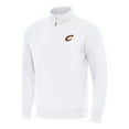 thumbnail image 1 of Men's Antigua  White Cleveland Cavaliers Victory Quarter-Zip Mock Sweatshirt, 1 of 1