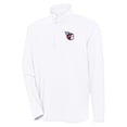 thumbnail image 1 of Men's Antigua  White Cleveland Guardians Hunk Quarter-Zip Pullover Top, 1 of 1