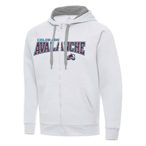 Men's Antigua White Colorado Avalanche Big & Tall Victory Full-Zip Hoodie