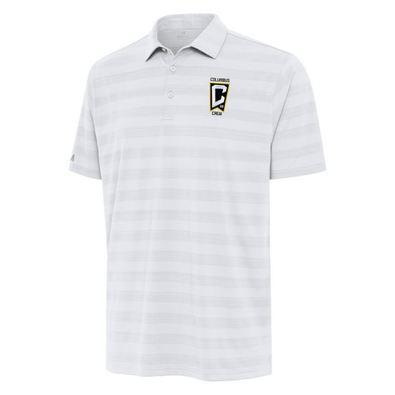 Men's Antigua White Columbus Crew  Tunnel Polo