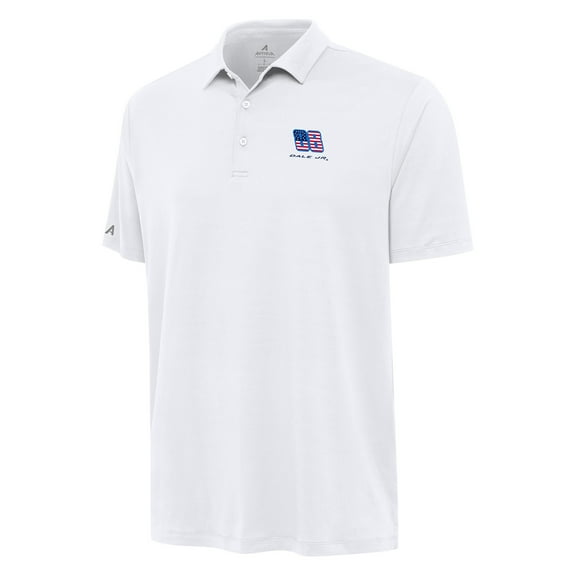 Men's Antigua White Dale Earnhardt Jr. Reprocess Polo