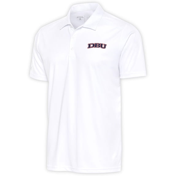 Men's Antigua White Dallas Baptist Patriots Big & Tall Tribute Polo