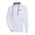 thumbnail image 1 of Men's Antigua  White Dallas Stars Metallic Logo Victory Full-Zip Hoodie, 1 of 1