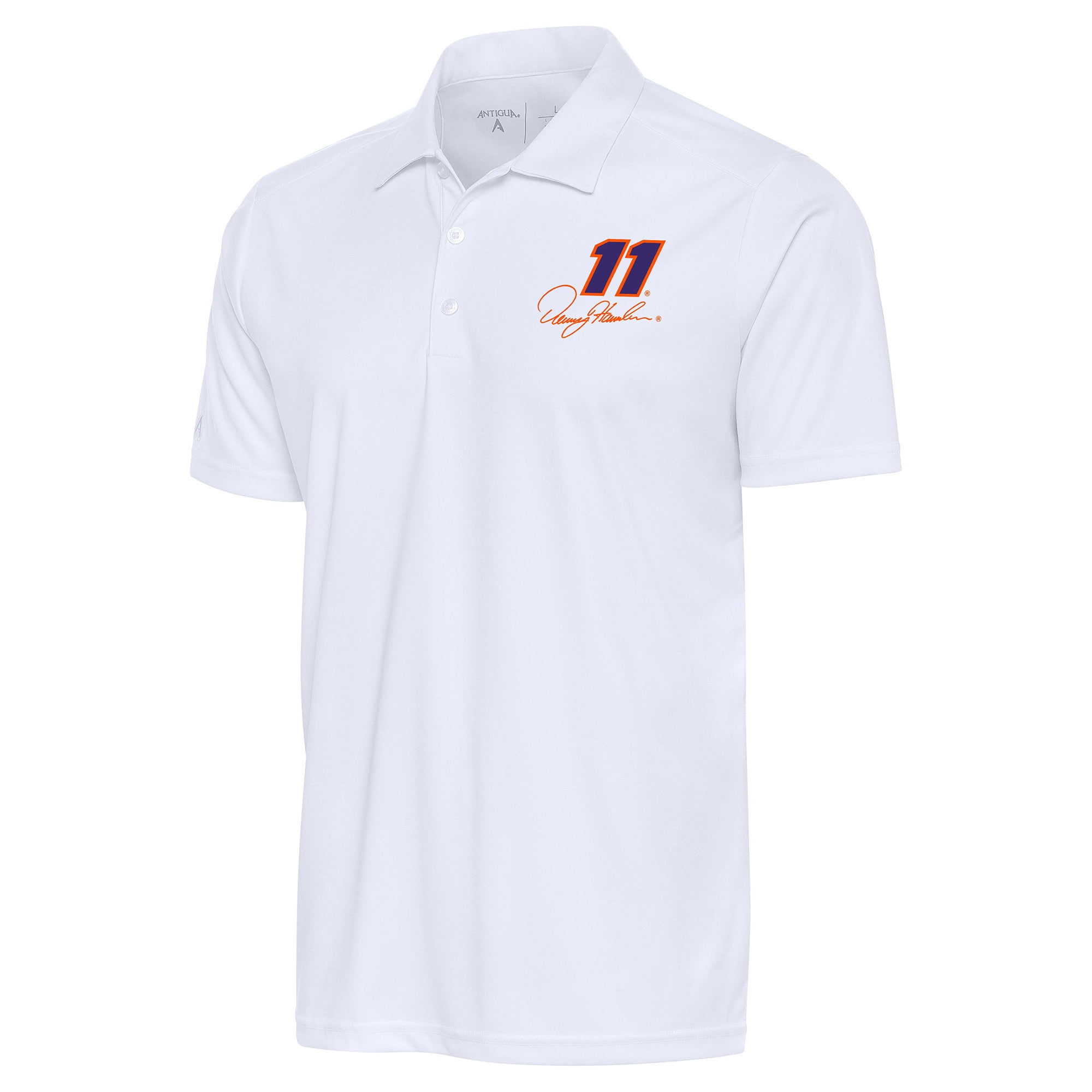 Men's Antigua White Denny Hamlin Tribute Polo - Walmart.com