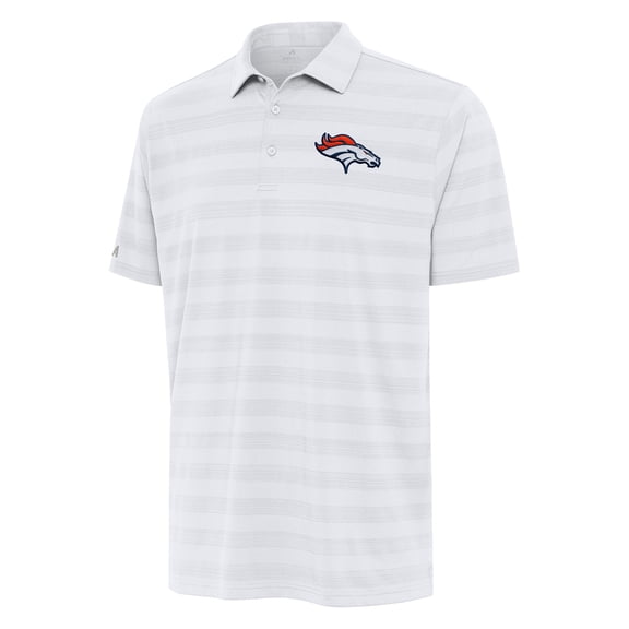 Men's Antigua White Denver Broncos  Tunnel Polo