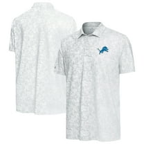 Men's Antigua White Detroit Lions Lush Polo