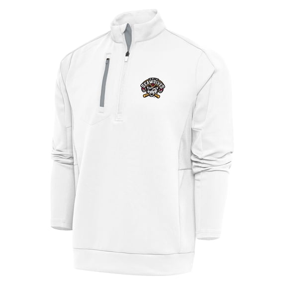 Men's Antigua White Erie SeaWolves Generation Quarter-Zip Pullover Top